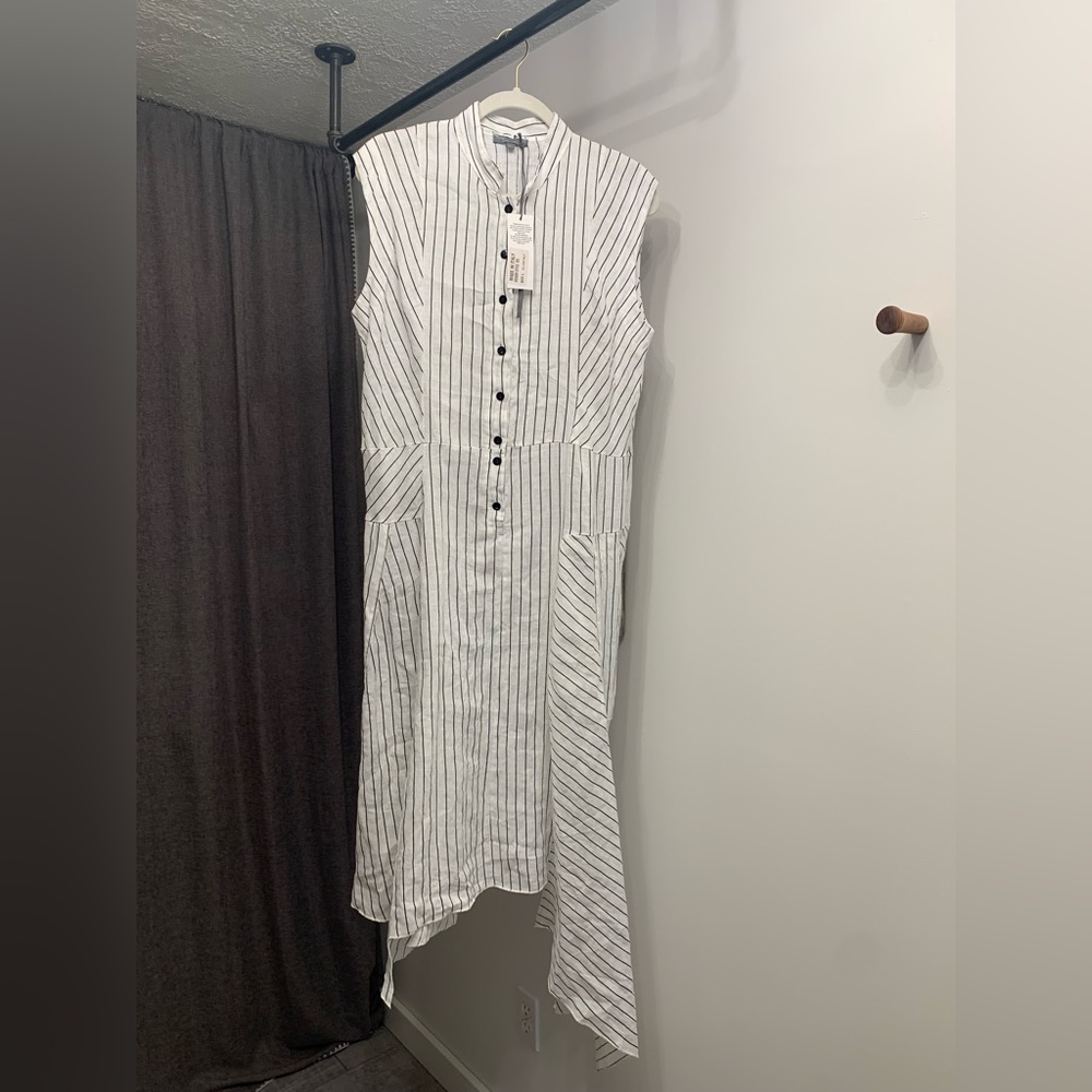 Italian linen midi dress size L